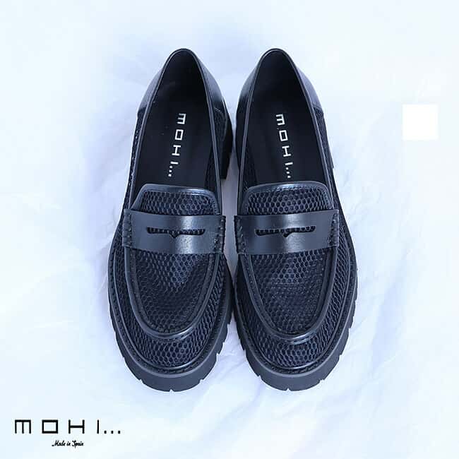 【新作】MOHI（モヒ）メッシュローファー　 23226(ブラック)(全1色)(35)(36)(37)(38)(レディース)ソノリテ（sonorite) カジュアル　ローファー　トレンド　おしゃれ　メッシュ　透け感