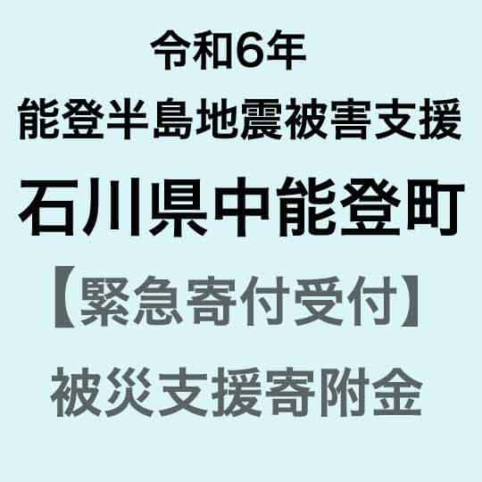 【ふるさと納税】 【令和6年能登半島地震災害支援緊急寄附受付】石川県中能登町災害応援寄附金（返礼品はありません）