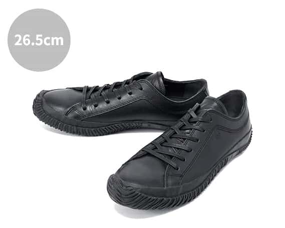 【ふるさと納税】No.497 レザースニーカー　BIZ‐123　BLACK　26.5cm ／ ファッション 靴 超撥水 レザー スピングルビズ スピングルムーヴ送料無料 広島県