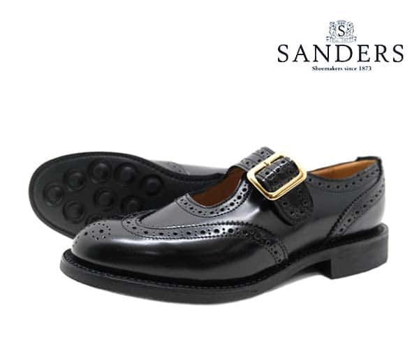 【クーポン対象外※ご利用後も適用前の価格にて販売】SANDERS サンダース レディース パンチド サンダル Punched Sandal 2265B ブラック BLACK Female〔FL〕