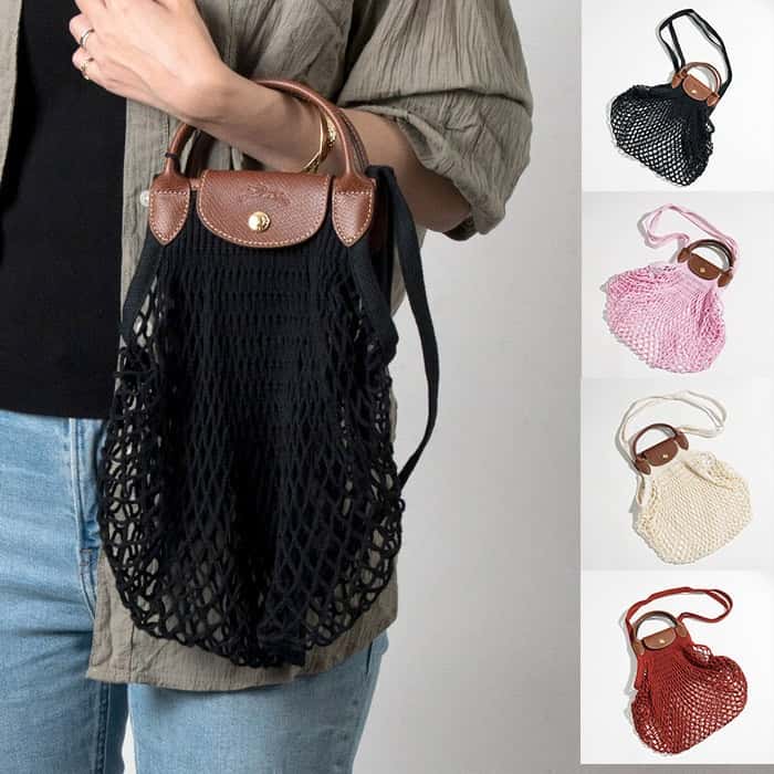 【クーポンで500円OFF】Longchamp ロンシャン ショルダーバッグ 10121 HVH LE PLIAGE FILET L レディース ル プリアージュ フィレL クロスボディバッグ ネットバッグ ミニバッグ ハンドバッグ FILT フィルトコラボモデル