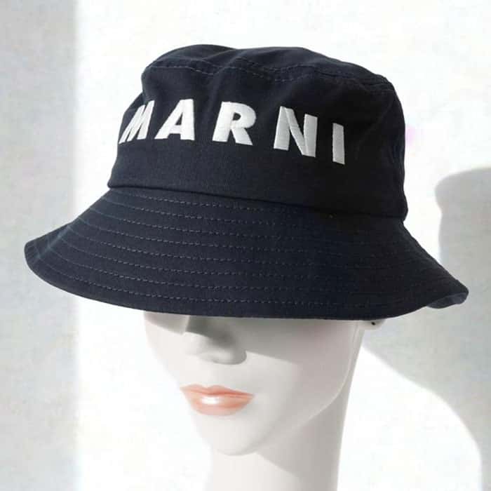 MARNI KIDS マルニキッズ【大人もOK】バケットハット 帽子 M01458 M00J2 レディース キッズ ガールズ ロゴ刺繍