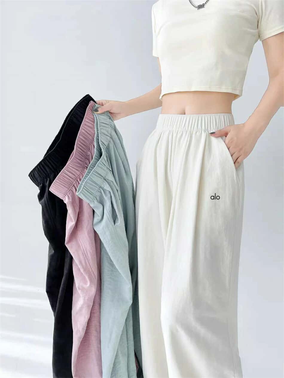 SALE【期間限定35%OFF】【★2026人気商品★】alo Yoga　パンツ レディース 通気性 ボトムス 春 夏 ワイドパンツ イージーパンツ ゆったり レディース ロング 標準 ワイドパンツ 夏 ゆったり おしゃれ ゆったり 大きいサイズ 美脚