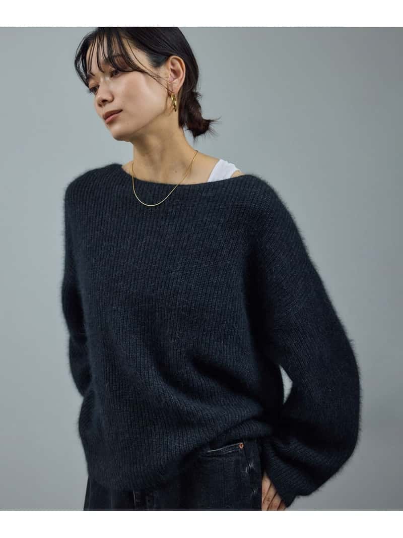 【SALE／30%OFF】フォックスウールボリュームスリーブニット SALON adam et rope' サロン アダム エ ロペ トップス ニット グレー ピンク ホワイト【RBA_E】【送料無料】[Rakuten Fashion]