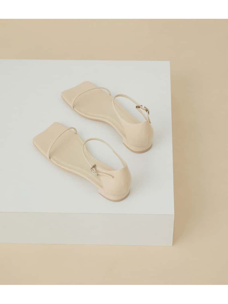 【SALE／70%OFF】アンクルストラップフラットサンダル ADAM ET ROPE' FEMME アダムエロペ シューズ・靴 サンダル ホワイト グリーン ブラック【RBA_E】[Rakuten Fashion]