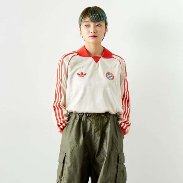 【送料無料】 adidas Originals アディダス オリジナルス FCバイエルン LIFESTYLER ロングスリーブジャージー JNP83 レディース トップス 長袖 Tシャツ 2024AW M ホワイト