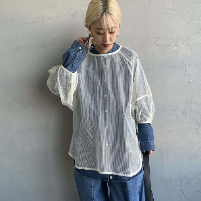 nenom ネノム シアーバルーンスリーブブラウス NE25112021 レディース トップス シャツ 2025SS F 全3色