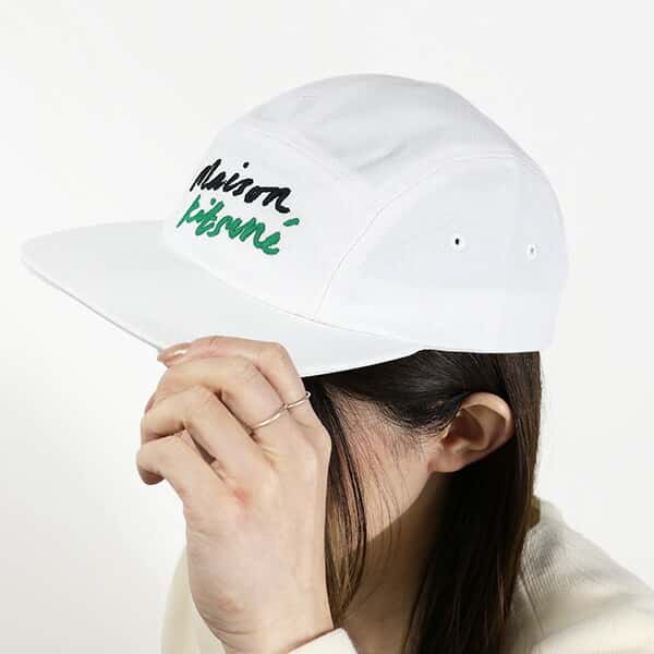 MAISON KITSUNE メゾンキツネ MINI HANDWRITING 5P CAP ベースボールキャップ ロゴ ワンポイント レディース メンズ ユニセックス KU06102 WW0007 LaG Onlinestore