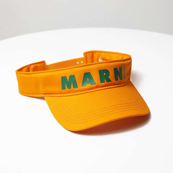 MARNI マルニ Logo Sun Visor サンバイザー 帽子 日よけ ロゴ カジュアル キッズ 男の子 女の子 大人もOK M01117 M00J2 LaG Onlinestore