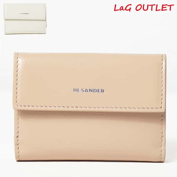 【LaGアウトレット】 JIL SANDER ジルサンダー BABY WALLET 三つ折り財布 折りたたみ財布 ミニ財布 ベビーウォレット レザー 本革 ロゴ レディース J07UI0009 P507 LaG Onlinestore