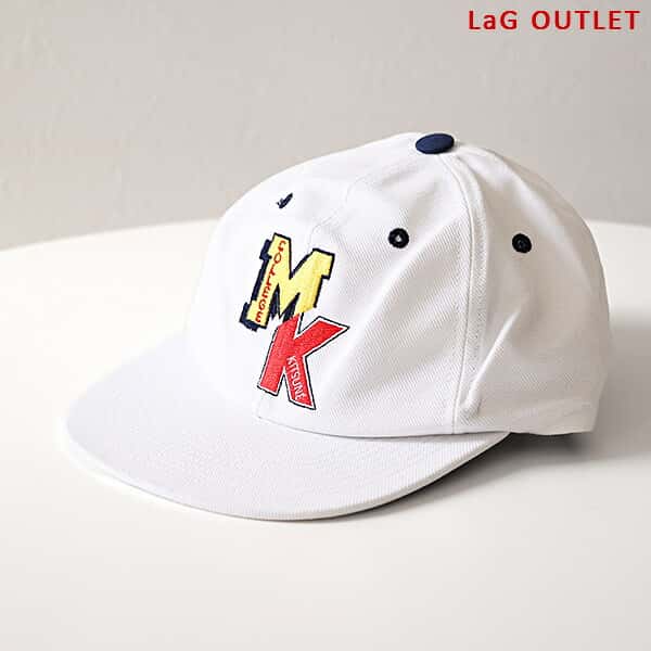 Maison Kitsune メゾンキツネ College Logo Baseball Cap カレッジロゴ ベースボールキャップ 帽子 キャップ コットン カジュアル ストリート レディース アウトレット FW17U821 LaG Onlinestore
