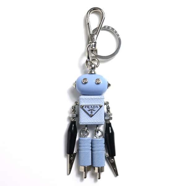 PRADA プラダ Saffiano Leather Robot Keychain Trick キーチェーン キーホルダー キーリング チャーム ストラップ ロボット レザー ロゴ レディース 1TR101 UYY LaG Onlinestore