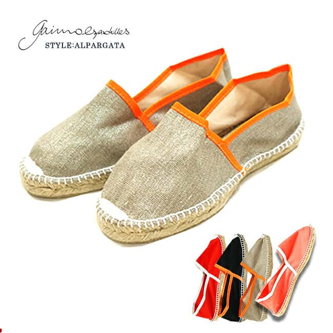 ■【gaimo】ガイモ #ALPARGATA LONA　AMATISTAエスパドリーユ/ハンドメイド//SOLUDOS好きにも/ぺたんこ/専用BOX入りレディース靴/ベージュ/黒/P06May　バーゲン