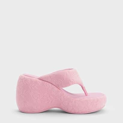Noemi ノエミ ウェッジトングサンダル （Pink）