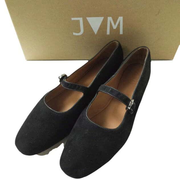 JVAM ジェーヴィーエーエム KID SUEDE MARY JANE ストラップスエードスリッポン 23774 41(26cm) BLACK レザーシューズ シューズ【新古品】【中古】【JVAM】