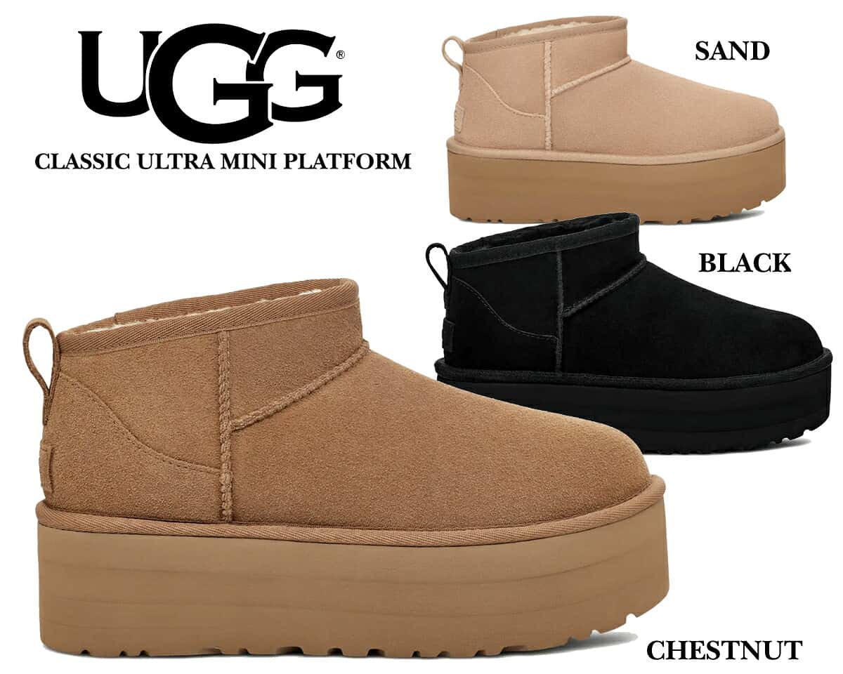 [ ポイントUP & 最大2000円OFFクーポン ] 【送料無料 アグ ウィメンズ クラシック ウルトラ ミニ プラットフォーム】UGG WOMENS CLASSIC ULTRA MINI PLATFORM 1135092 厚底 ブーツ レディース