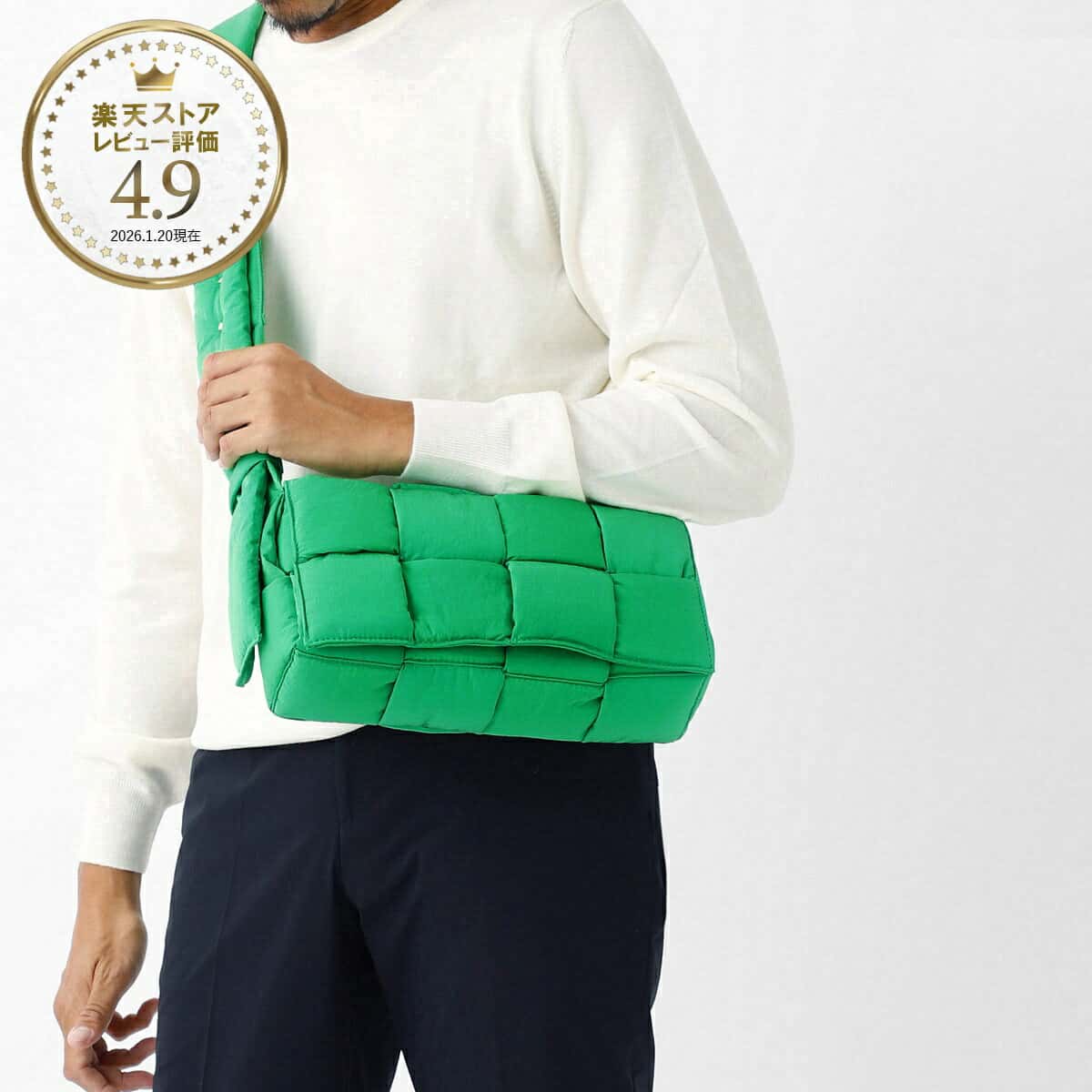 ボッテガヴェネタ BOTTEGA VENETA ショルダーバッグ グリーン メンズ 628951 vbo81 3724 PADDED CASSETTE パデッド カセット【返品送料無料】