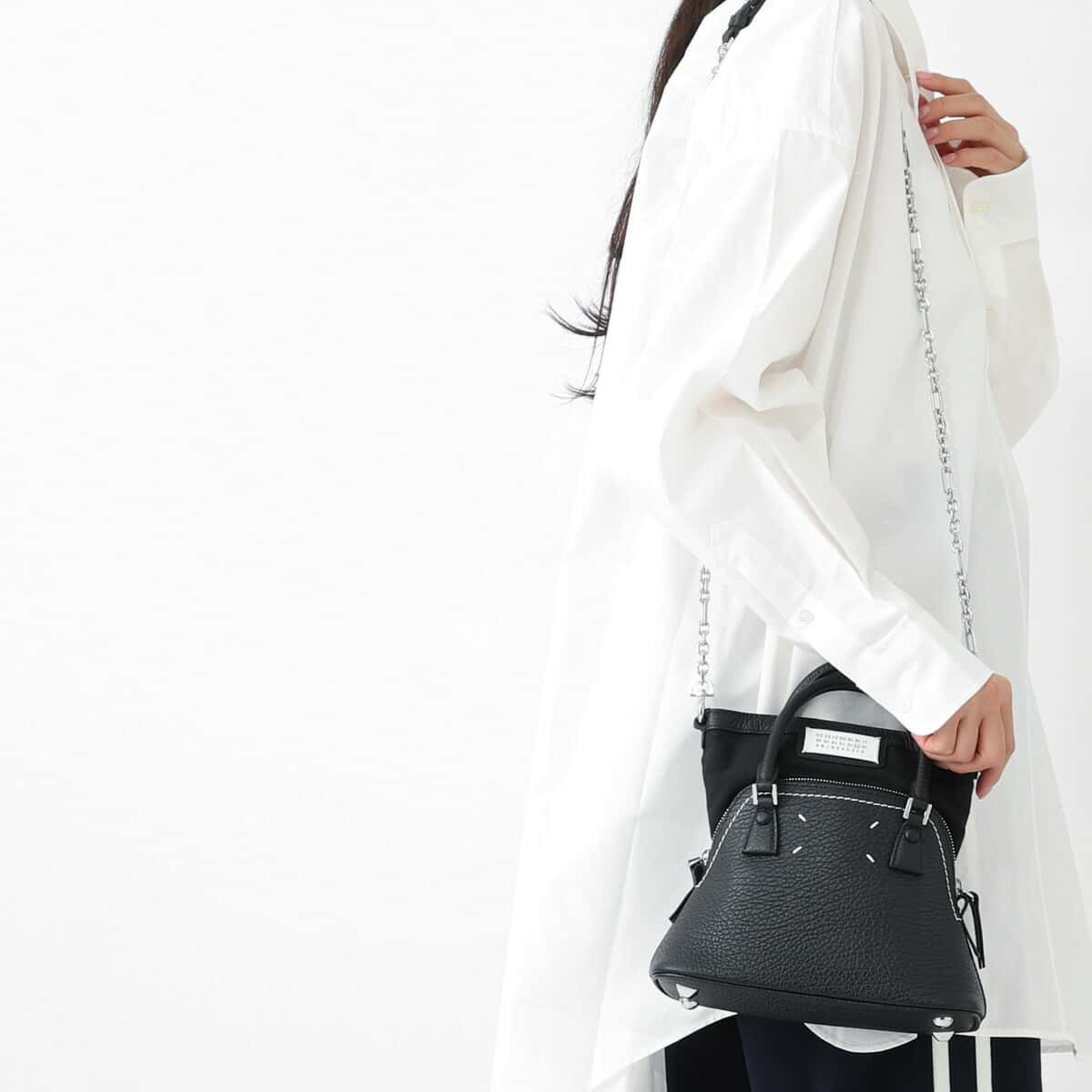 メゾンマルジェラ Maison Margiela ショルダーバッグ ブラック レディース s56wg0081 p4455 t8013 5AC CLASSIQUE MICRO【返品送料無料】