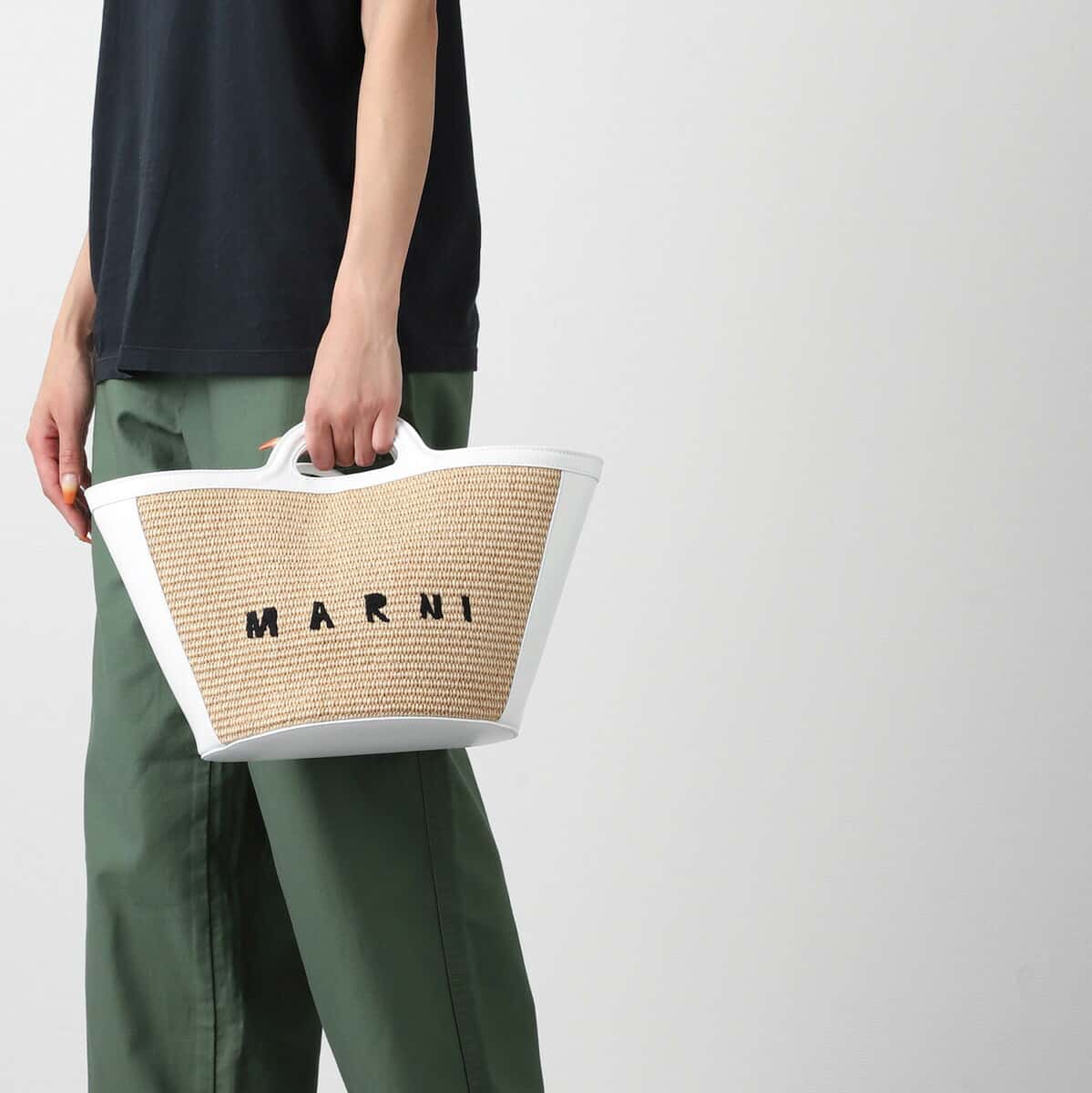 【アウトレット】マルニ MARNI ハンドバッグ 2WAY カゴバッグ ホワイト レディース bmmp0068q0 p3860 z0t01 TROPICALIA SMALL【返品送料無料】