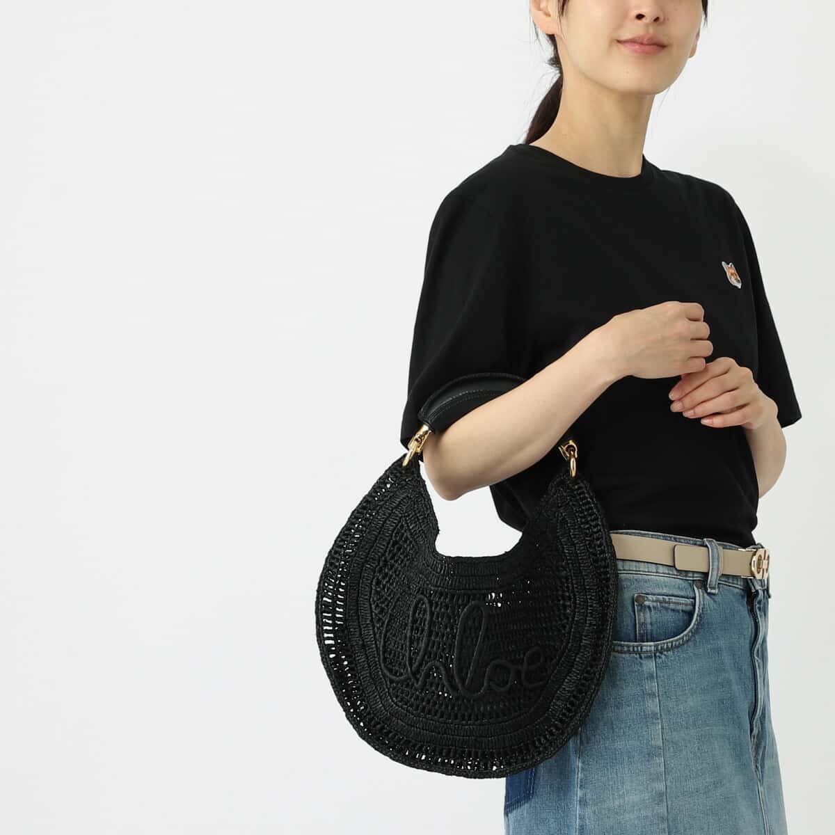 クロエ Chloe ショルダーバッグ ホーボーバッグ ブラック レディース ch25us902p08 001 black SUMMER BANANA【返品送料無料】[2025SS]