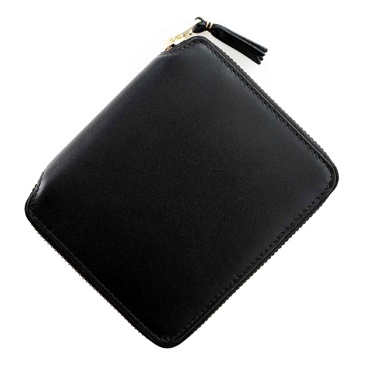 【訳あり】【アウトレット】コム デ ギャルソン COMME des GARCONS 2つ折り財布 小銭入れ付き ブラック メンズ レディース sa2100 black CLASSIC LEATHER WALLET【返品交換不可】