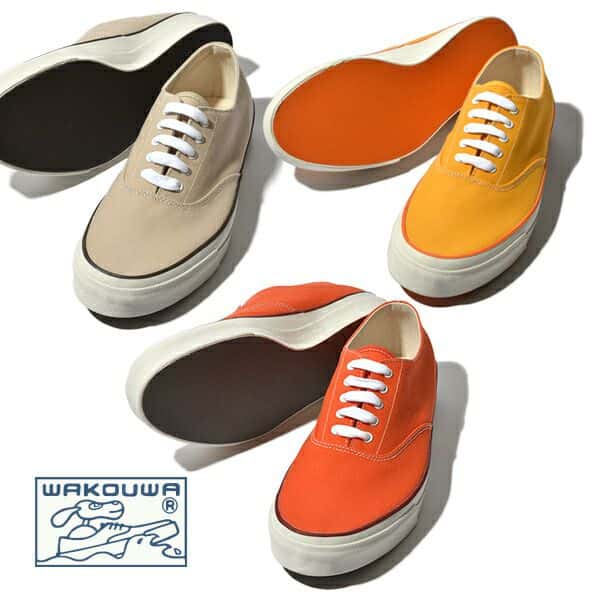 アナトミカ ワクワ デッキシューズ スニーカー ブラックソール ローカット ANATOMICA WAKOUWA バルガナイズド製法 デッキスニーカー 白 茶 ナチュラル ブラウン Sperry Top-sider U.S.Rubber
