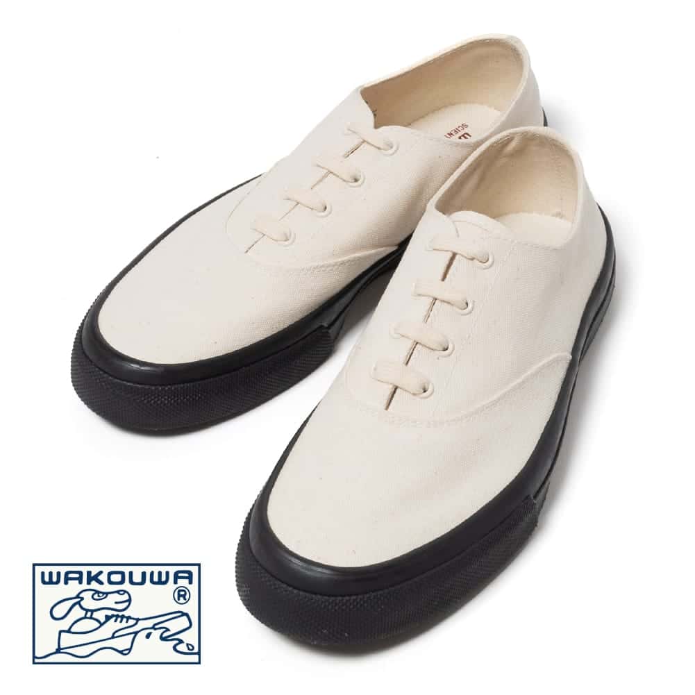 【40％OFF SALE セール】WAKOUWA(ワクワ)/DECK SHOES LOW BLK SOLE(デッキ シューズ ローカット ブラックソール)/24SS バルガナイズド製法 ANATOMICA