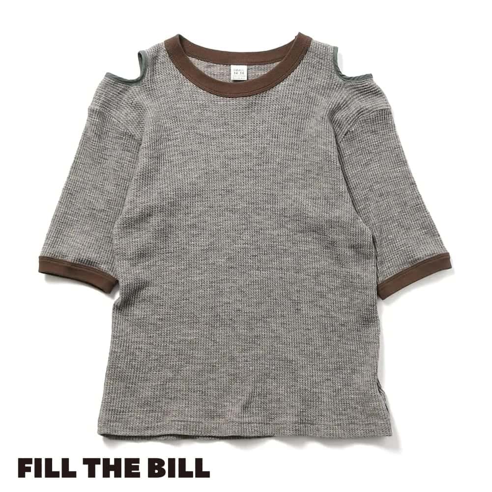 【50％OFF SALE セール】FILL THE BILL(フィルザビル)/MILITARY WAFFLE SHIRT(ミリタリー ワッフル シャツ)/トップス カットソー レディース カジュア 205-251029 ギフト