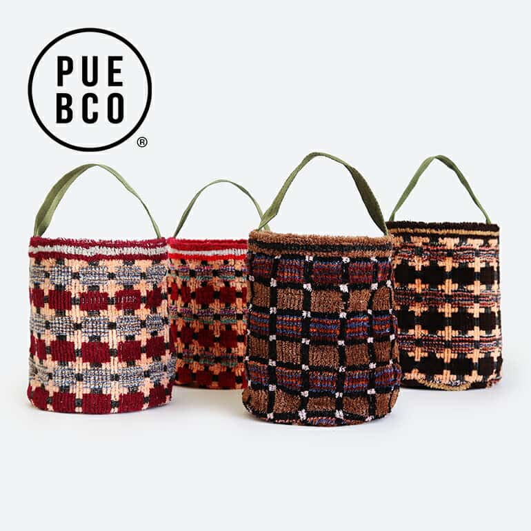【100円クーポン配布中】PUEBCO[プエブコ]TRUCK SEAT FABRIC BUCKET BAG[トラックシートファブリックバケットバッグ 筒型 ラウンド型 アソート かわいい おしゃれ]
