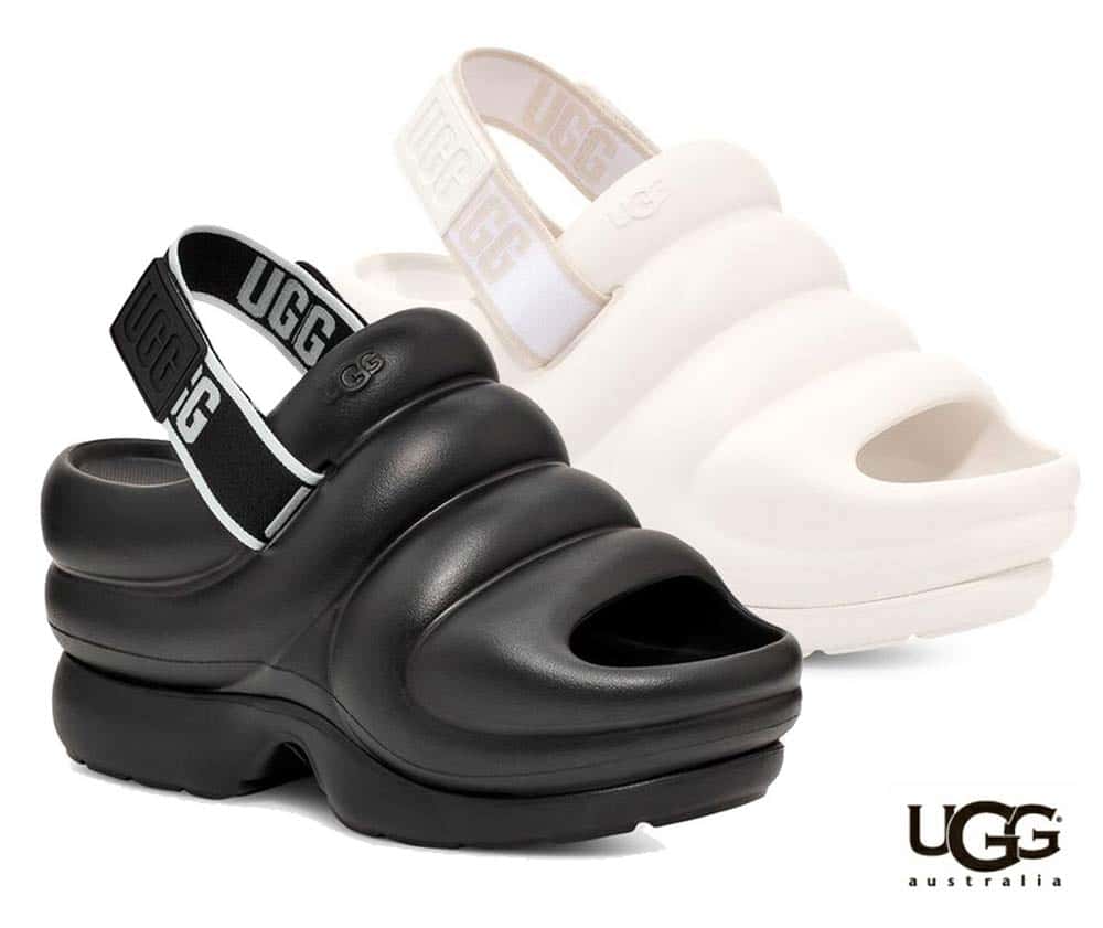 【2023年モデル】UGG アグ サンダル レディース/AWW YEAH/防水厚底サンダル カジュアル アーイヤー ブラック ホワイト 1136762【あす楽対応_関東】