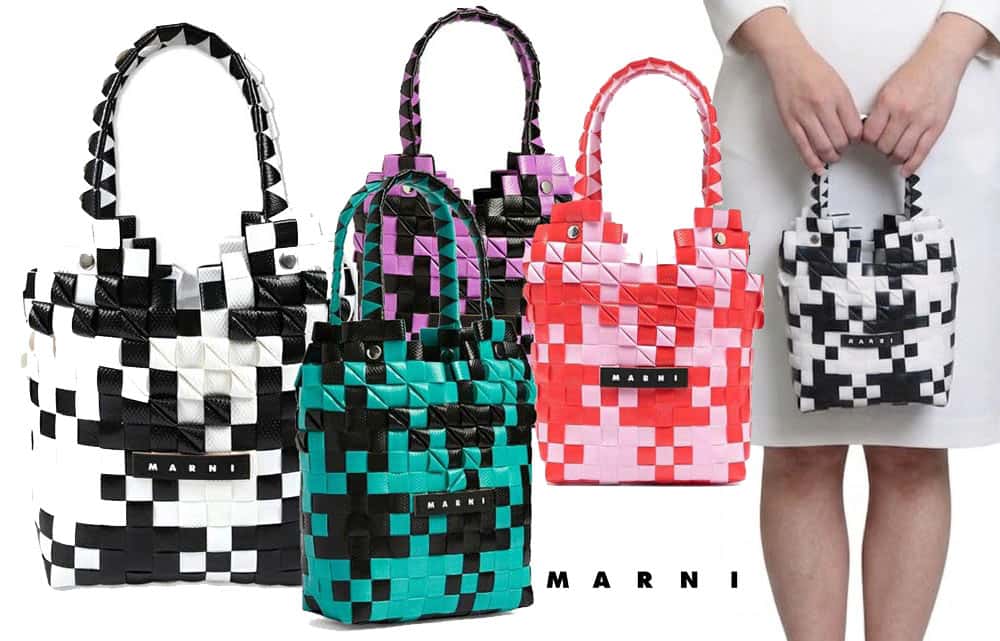 マルニ MARNI かごバッグ ダイヤモンドバスケット マイクロサイズ ピクニックバッグ ウォーブン製 トートバッグ MARNI KIDS M00637 M00IW キッズ レディース 母の日 ギフト 2026