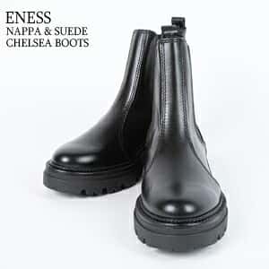 【クーポンで10%OFF】エネス/ENESS ナッパ&スウェードチェルシーブーツ サイドゴアブーツ 7927 レディース【コンビニ受取可能】[10c]【a*】