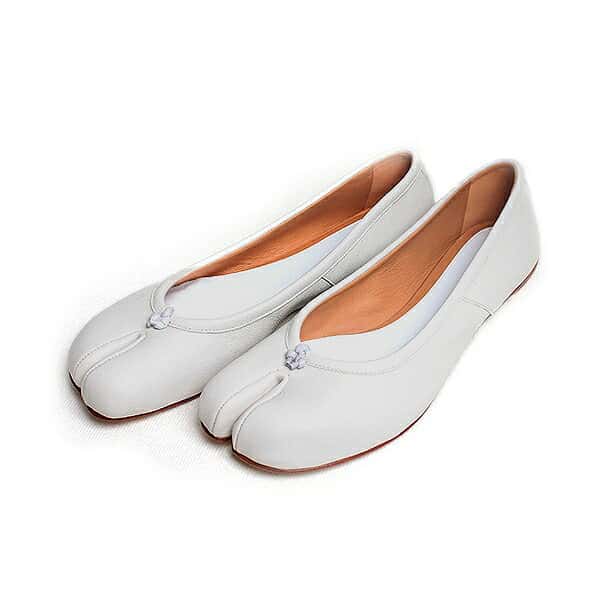 メゾン マルジェラ MAISON MARGIELA バレリーナ フラット シューズ S58WZ0042 P3753 T1019 38 レディース タビ Tabi オフホワイト