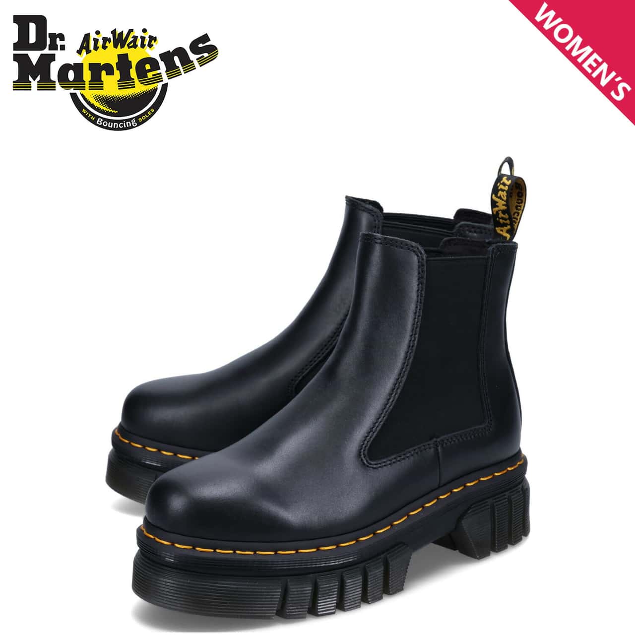 【最大1000円OFFクーポン発行中 6/26 11:59まで！】 ドクターマーチン Dr.Martens チェルシー ブーツ サイドゴア レディース 厚底 AUDRICK ブラック 黒 27148001