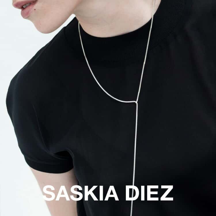 SASKIA DIEZ サスキアディツ SILVER FRINGE NECKLACE NO1 シルバー フリンジ ネックレス 750mm×1.5mm 925 Sterling Silver レディース メンズ ラリエット ロング Y字