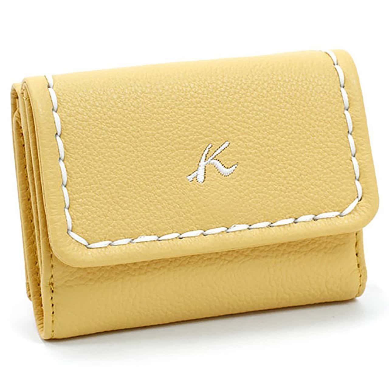Kitamura (W)三折財布 YH0211 キタムラ 財布・ポーチ・ケース 財布 ネイビー イエロー ベージュ ブルー【送料無料】