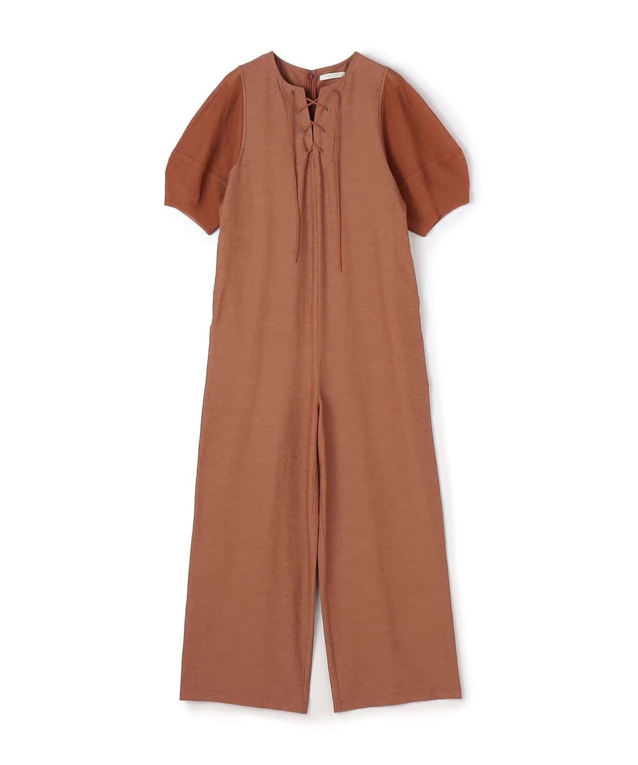 【SALE／40%OFF】MACPHEE ニットコンビ オールインワン トゥモローランド オールインワン・オーバーオール オールインワン・つなぎ ブラウン ブラック【送料無料】