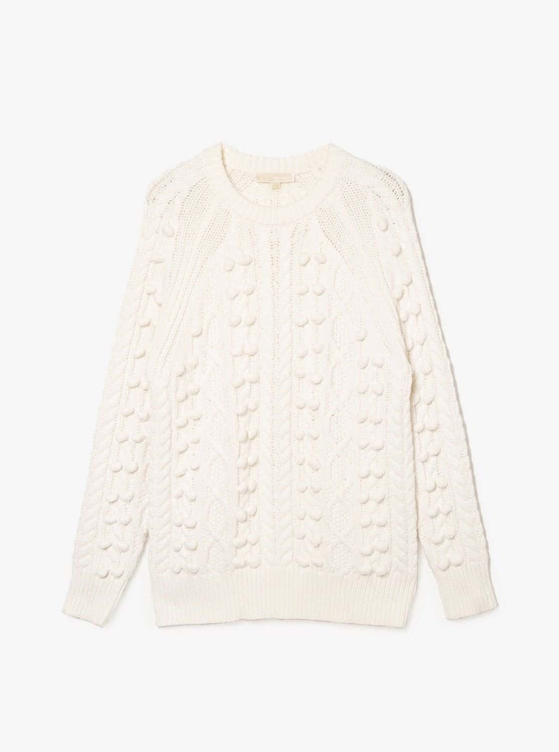 【SALE／75%OFF】MICHAEL KORS ラグランスリーブ ケーブル スウェット マイケル・コース トップス カットソー・Tシャツ ベージュ【送料無料】