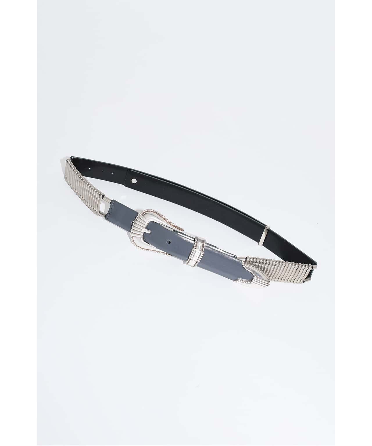 【SALE／50%OFF】TOGA TOO Western metal belt トーガ ファッション雑貨 ベルト グレー ブラック【送料無料】