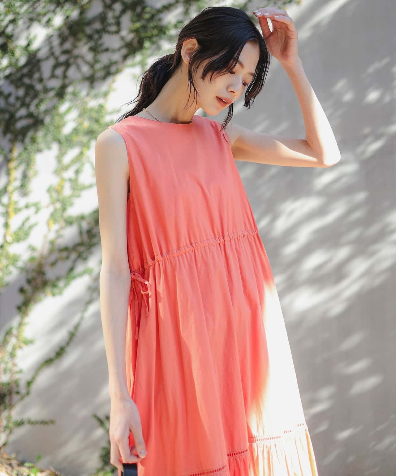 【SALE／30%OFF】B:MING by BEAMS ティアード ノースリーブ マキシ ワンピース(S~M) 25SS きれいめ 夏まで使える 旅行 リゾート リラックス ビーミング ライフストア バイ ビームス ワンピース・ドレス ワンピース ブラック ベージュ グリーン オレンジ【送料無料】
