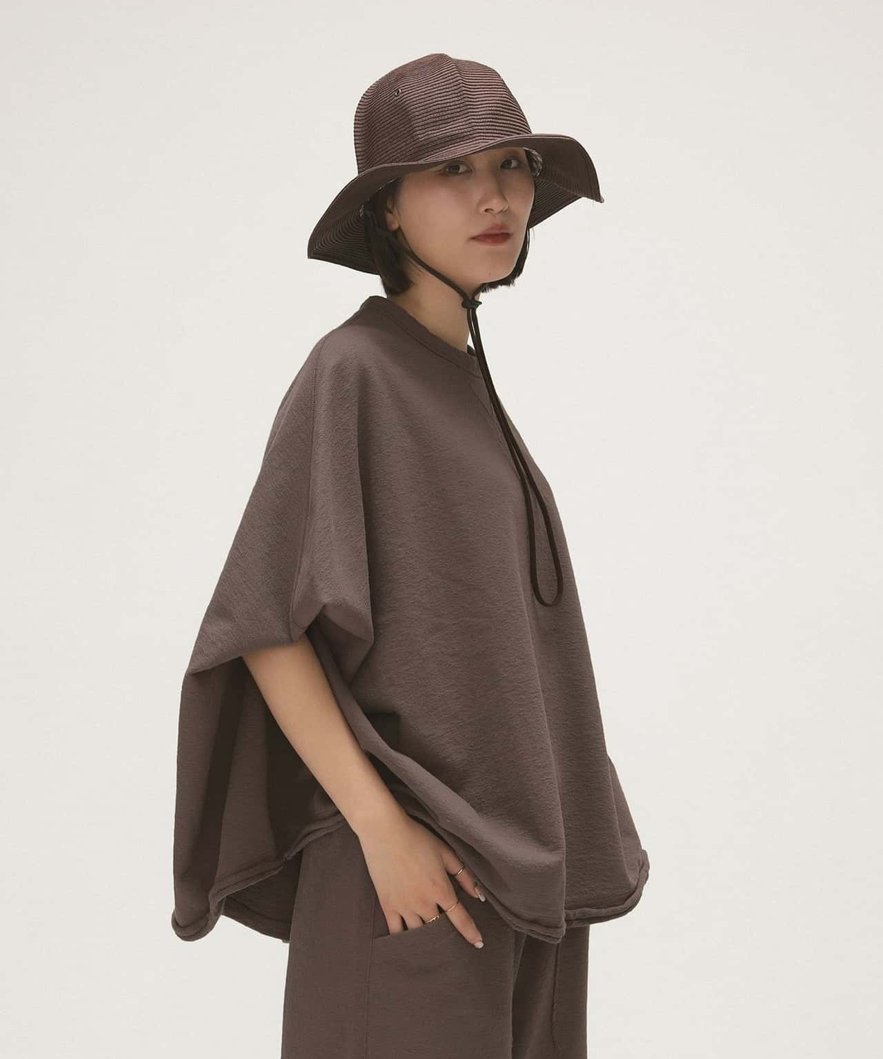 【SALE／30%OFF】BEAMS BOY 【7/3新規値下げ】【セットアップ可能】maturely / ヘム カットオフ ポンチョ ジャージー ビームス ウイメン トップス カットソー・Tシャツ ベージュ ブラウン【送料無料】