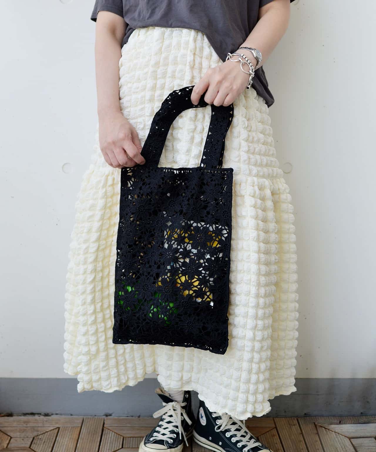 【SALE／83%OFF】styiro styiro/花柄メッシュバッグ イストワール バッグ トートバッグ ブラック ブルー ピンク イエロー
