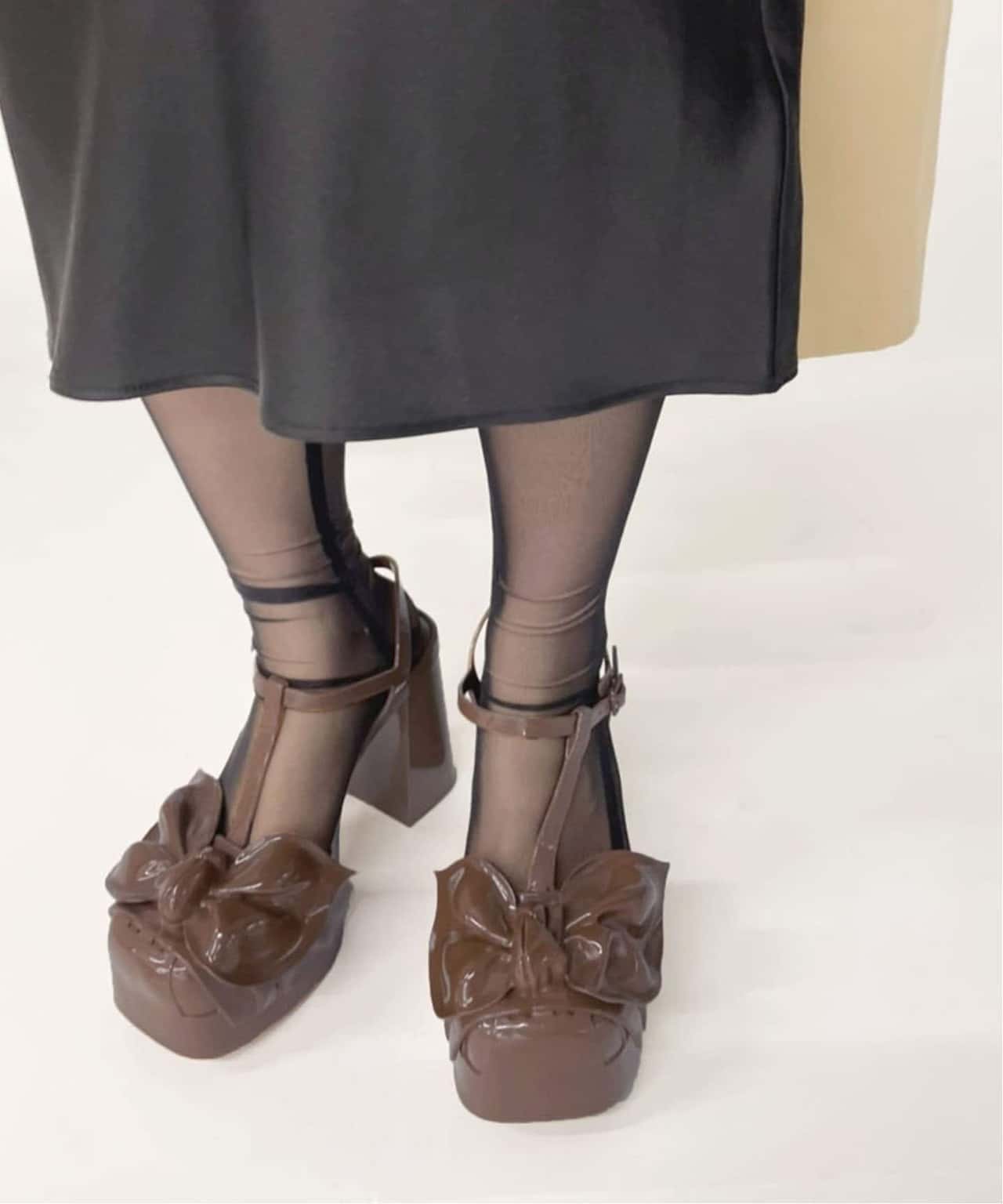 EDIT.FOR LULU 【MELISSA*VIKTOR AND ROLF/メリッサ*ヴィクター&ロルフ】Party Heel Tie エディット フォー ルル シューズ・靴 サンダル ブラウン【送料無料】