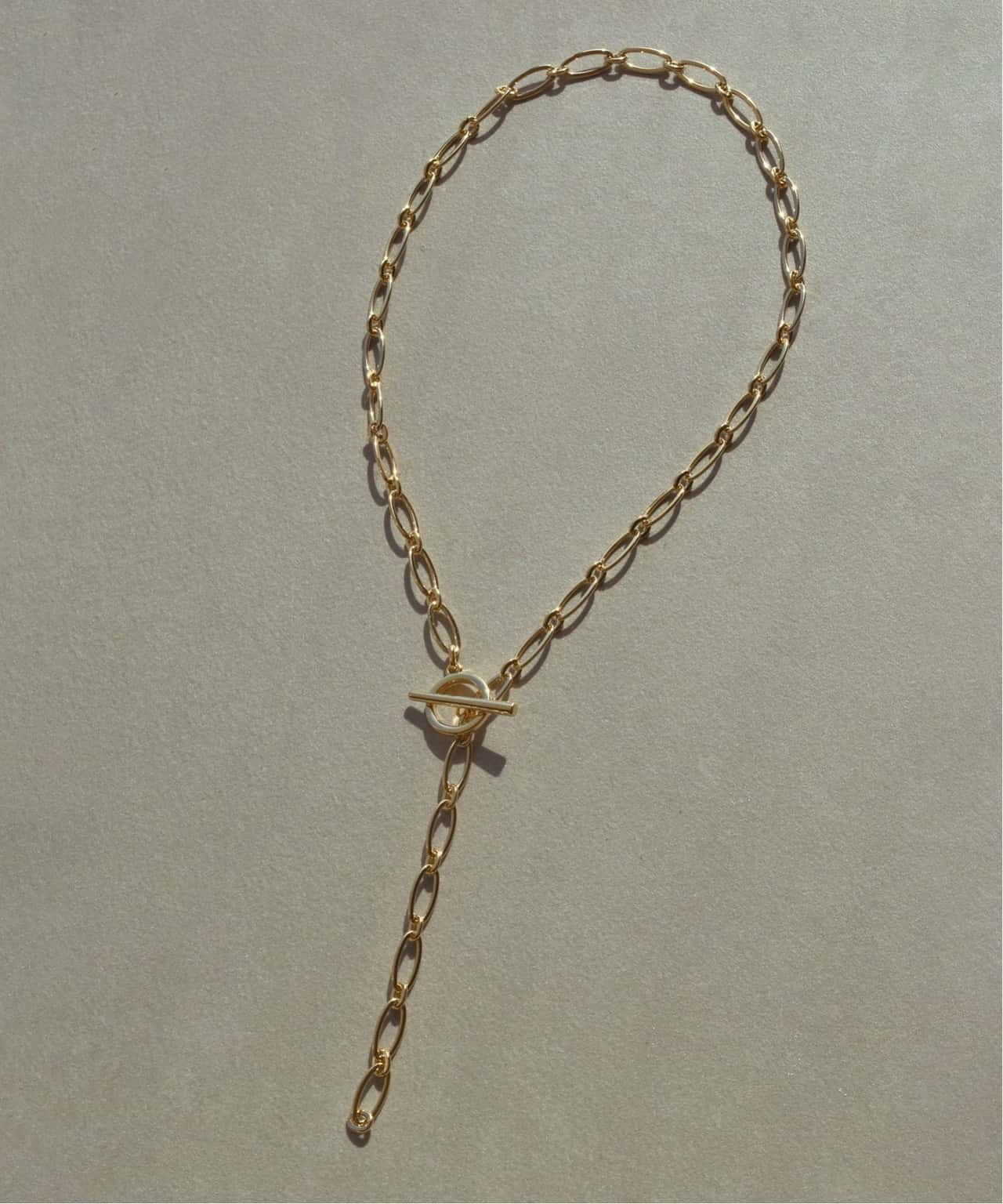 【SALE／50%OFF】GOLDY "Y"シェイプ メタルチェーン マンテル ネックレス ゴールディ アクセサリー・腕時計 ネックレス ゴールド シルバー