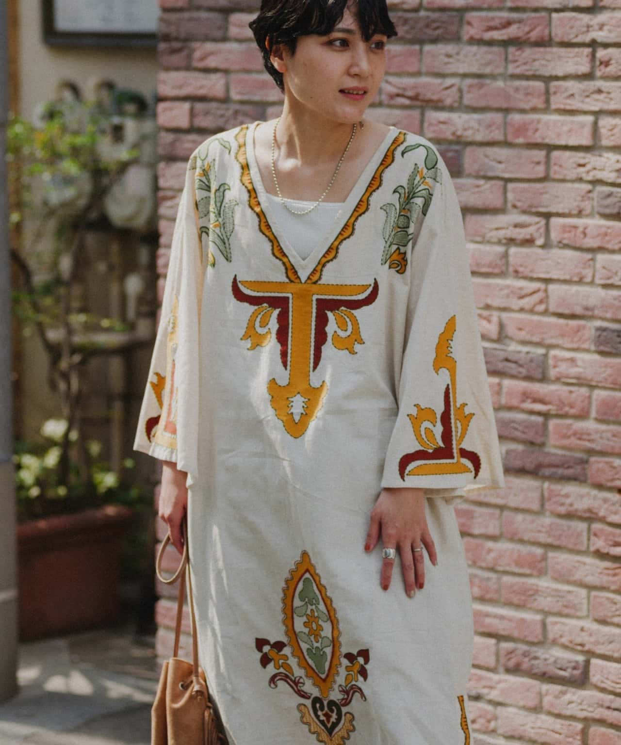 【SALE／60%OFF】CIAOPANIC TYPY 【aguni】エンブロイダリーIラインワンピ チャオパニックティピー ワンピース・ドレス その他のワンピース・ドレス ブラウン ブラック【送料無料】