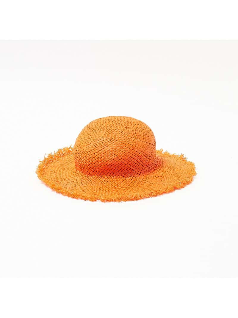 【SALE／50%OFF】qualite 【LaMaisondeLyllis】フリンジハット カリテ 帽子 ハット ブルー オレンジ【送料無料】