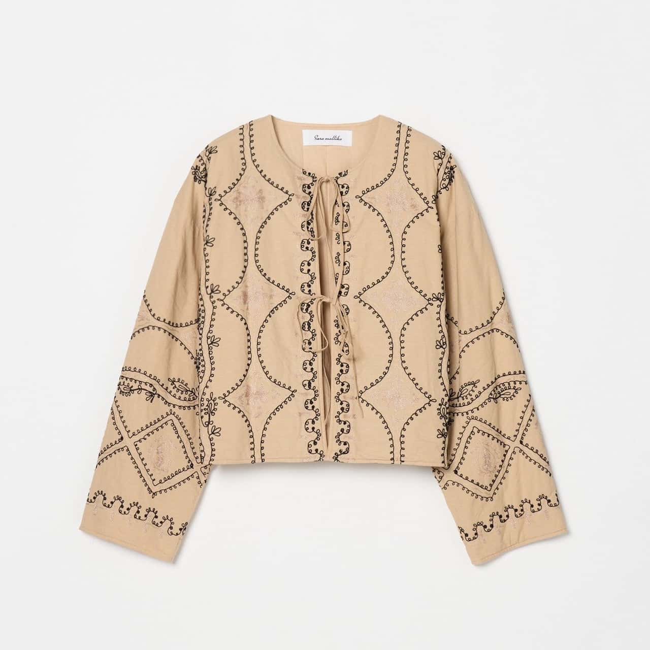 【SALE／40%OFF】Sara Mallika COTTON LINEN AARI EMBROIDERY JACKET エリオポール ジャケット・アウター その他のジャケット・アウター ベージュ【送料無料】