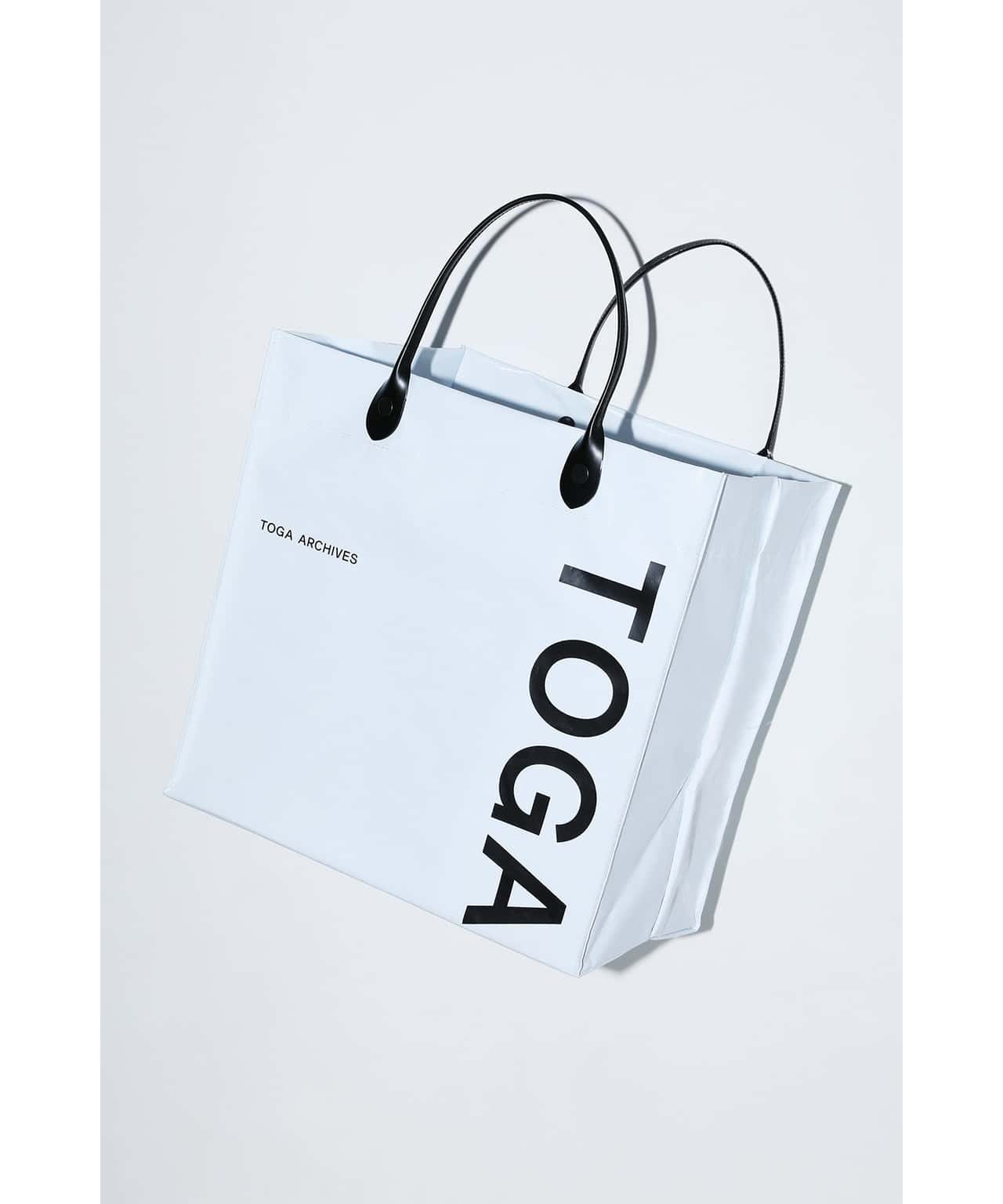 TOGA Logo tote bag トーガ バッグ トートバッグ ホワイト【送料無料】