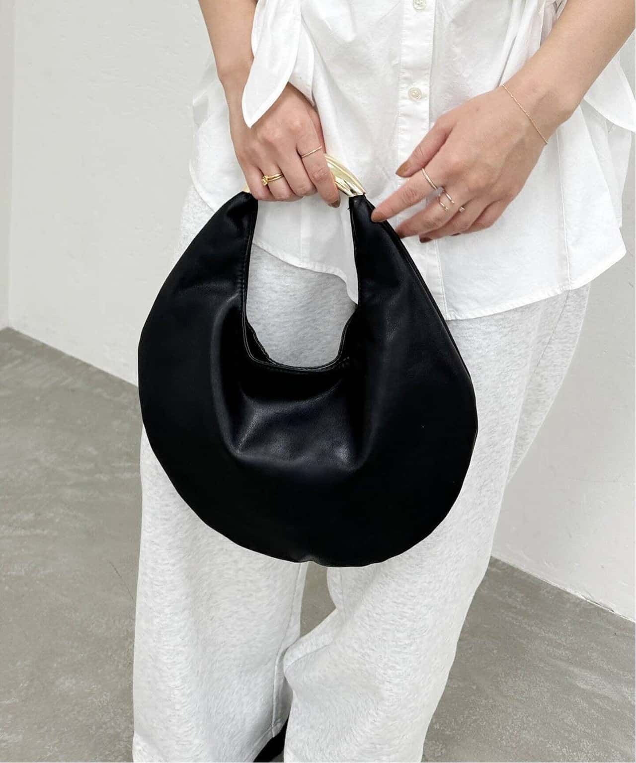 【SALE／30%OFF】U by SPICK&SPAN 【LE VERNIS/ル・ベルニ】 SCULPTURE BAG S ユーバイスピックアンドスパン バッグ ハンドバッグ ブラウン ブラック【送料無料】