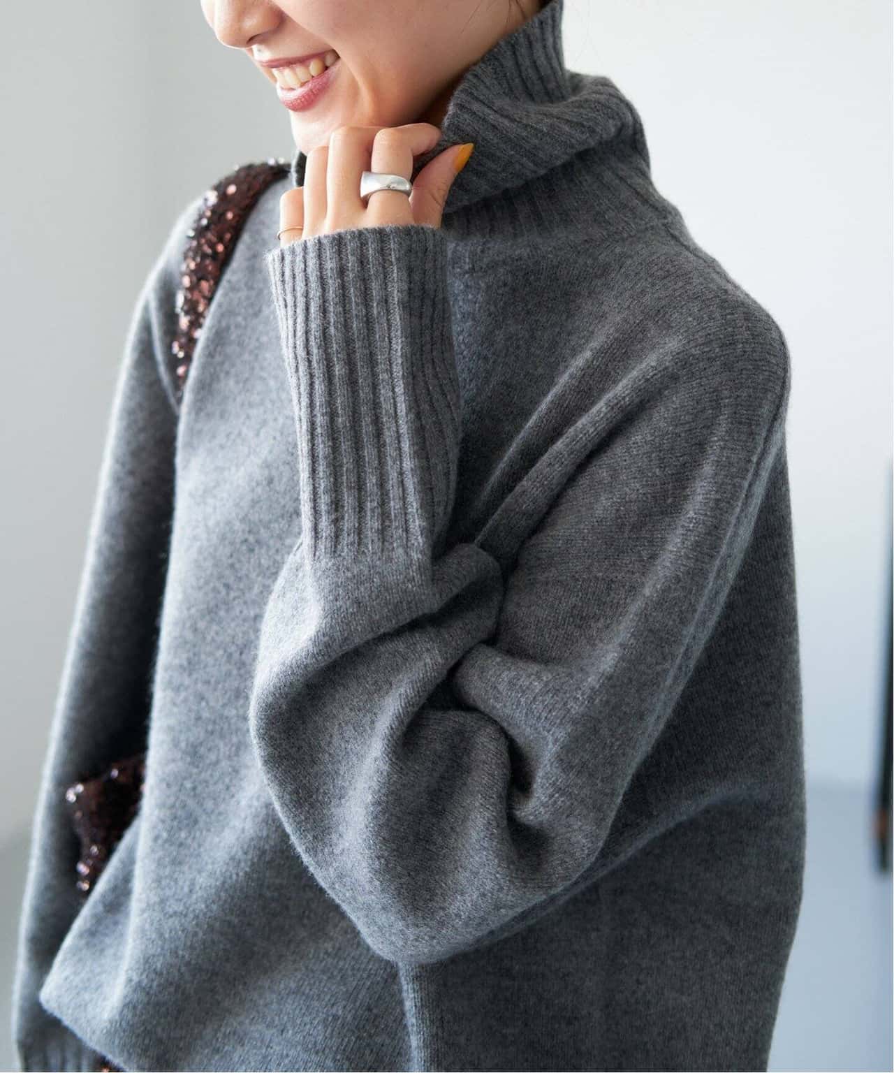 【SALE／30%OFF】Spick & Span ウールカシミヤ タートルネックプルオーバー スピックアンドスパン トップス ニット パープル ベージュ ブルー グレー ブラック ピンク【送料無料】